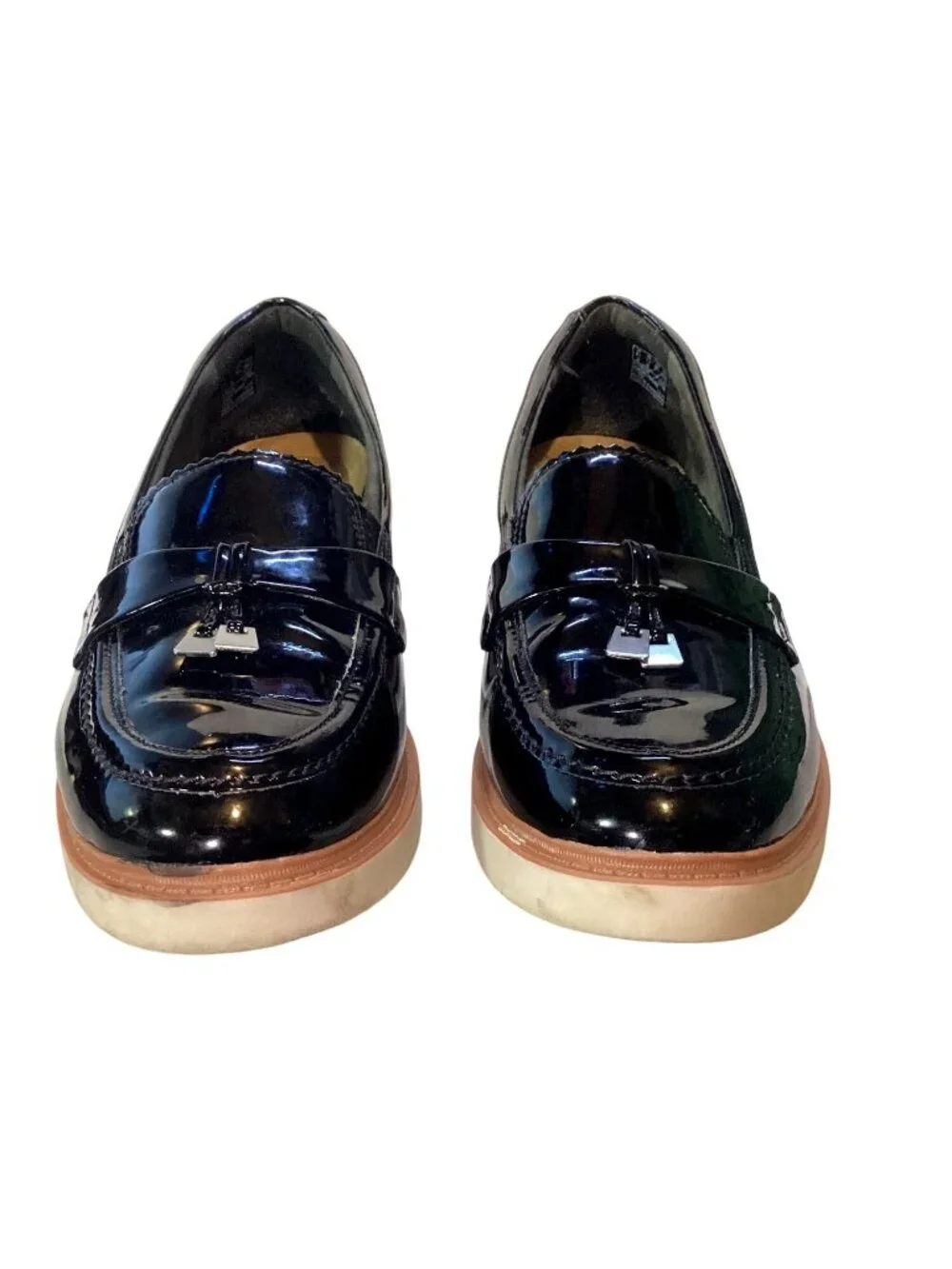 Clarks Collection Women's Black Patton Slip On Loafers Size 11M Pre-Owned NICE